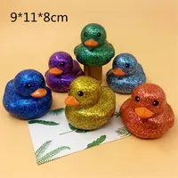 Gold Powder Rubber Duck Baby Shower Water Bb Bathing Toys For Baby Kids Children 2