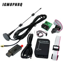Programador cc2531 cc2540 do usb do emulador cc-depurador de zigbee sniffer com cabo do conector do módulo de bluetooth da antena 8dbi downloader