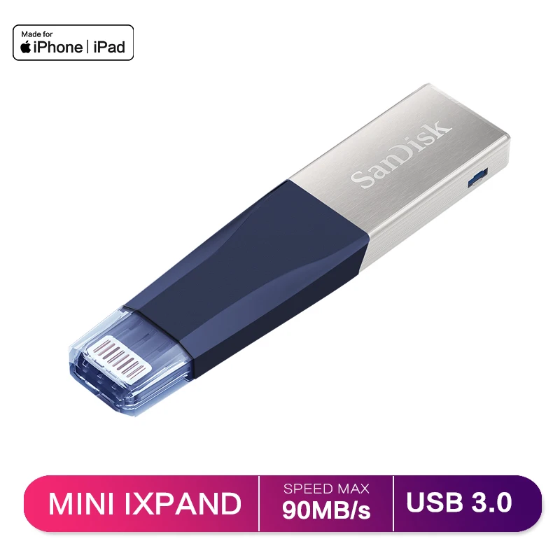 SanDisk USB3.0 USB флеш накопитель 256 Гб OTG Lightning разъем usb Disk32GB 64 128 ГБ для iPhone X