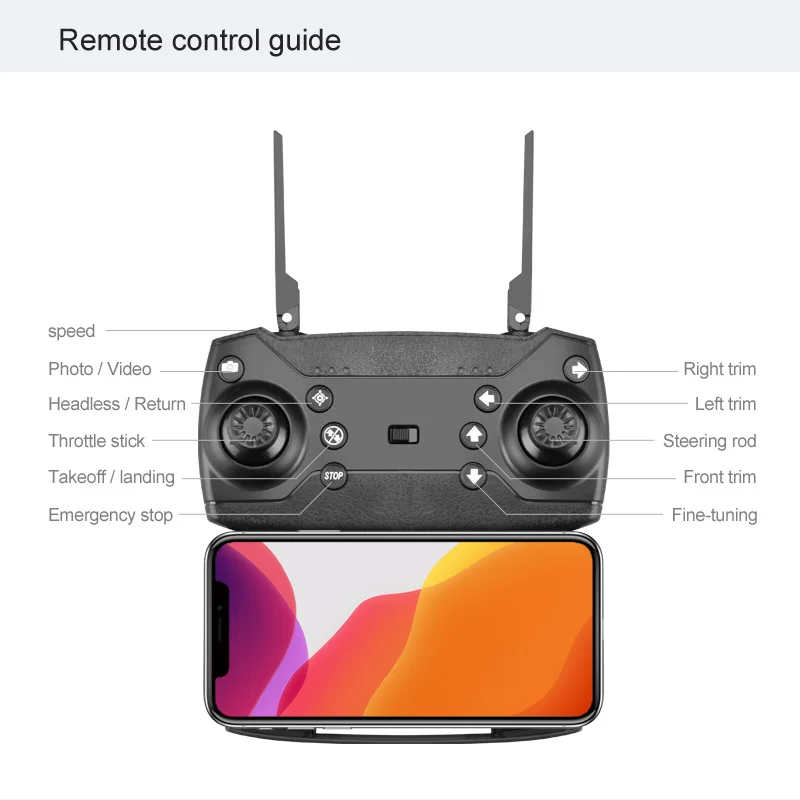 Отслеживающий Дрон с широкоугольным HD 50x зумом 4K двойная камера RC Квадрокоптер