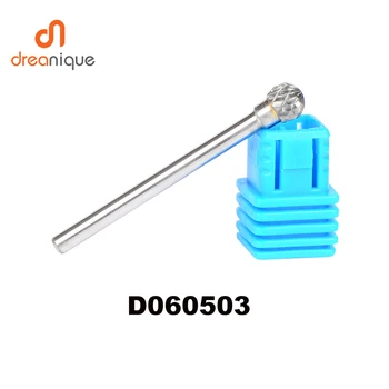 

5pcs/lot D060503 carbide D ball head 6*5mm rotary burrs file cutter grinding and abrasive tools 3mm shank milling cutter