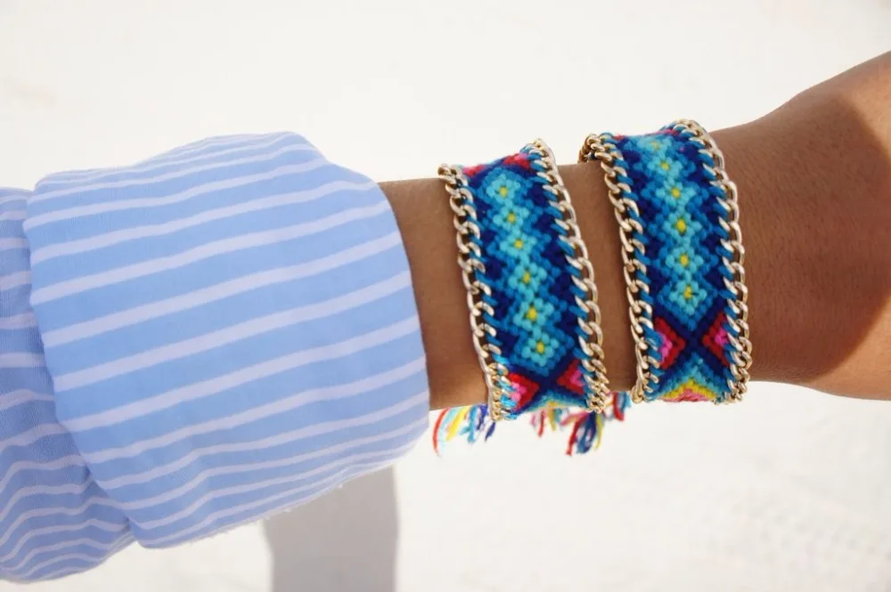 Bransoletki damskie pulseras богемный Бохо Браслет Дружбы ручная работа Плетеный Хлопок