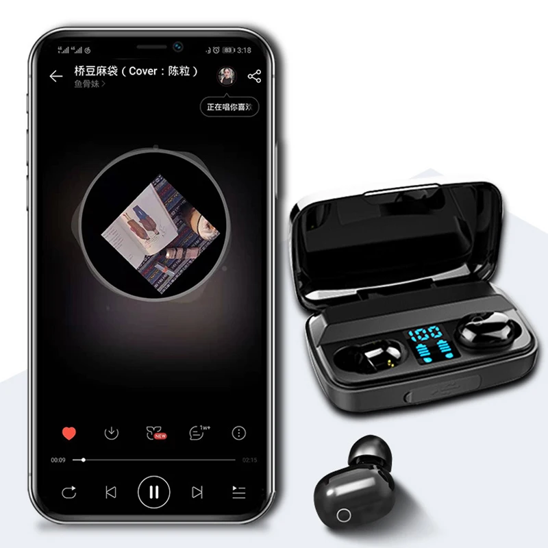 G5 TWS Contact Control Earbuds Wireless Stereo Sound Earphones Bluetooth 5.0 Sports Headset for iPhone Xiaomi