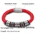 Punk Style Coffee Leather Bracelet 316L Stainless Steel 5 Viking Bead Bracelet Powerful Magnet Clasp 4 Color Friend Gifts 7