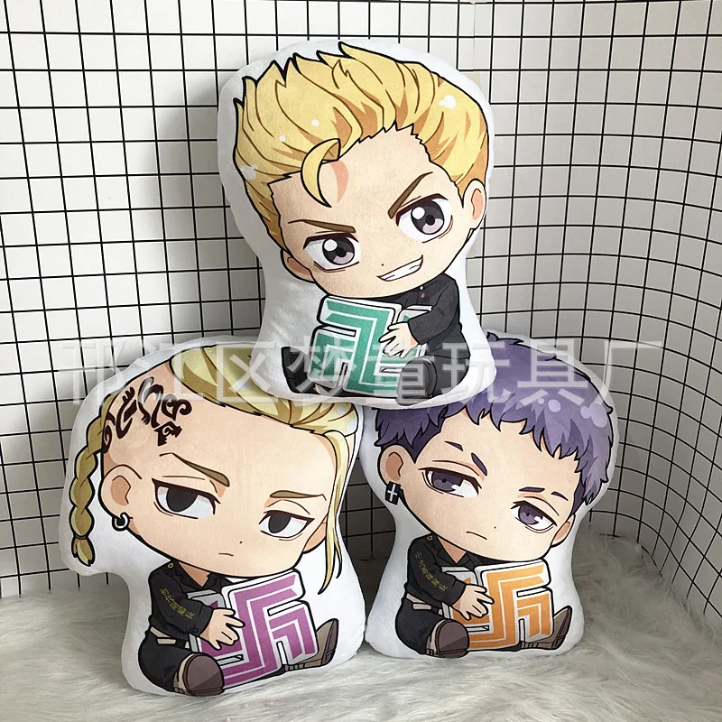 

10cm Anime Tokyo Revengers Plush Doll Manjiro Ken Takemichi Hinata Atsushi Soft Stuffed Cushion Kids Plushie Pillow Toys Doll