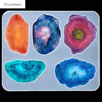 

Creative Crystal Epoxy Coaster Mold Resin Mold DIY Decoration Silicone Mold Placemat Epoxy Silicone Mold Table Decoration