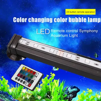 

Newly LED Aquarium Light Fish Tank Lamp RGB Colorful Remote Control Waterproof Underwater