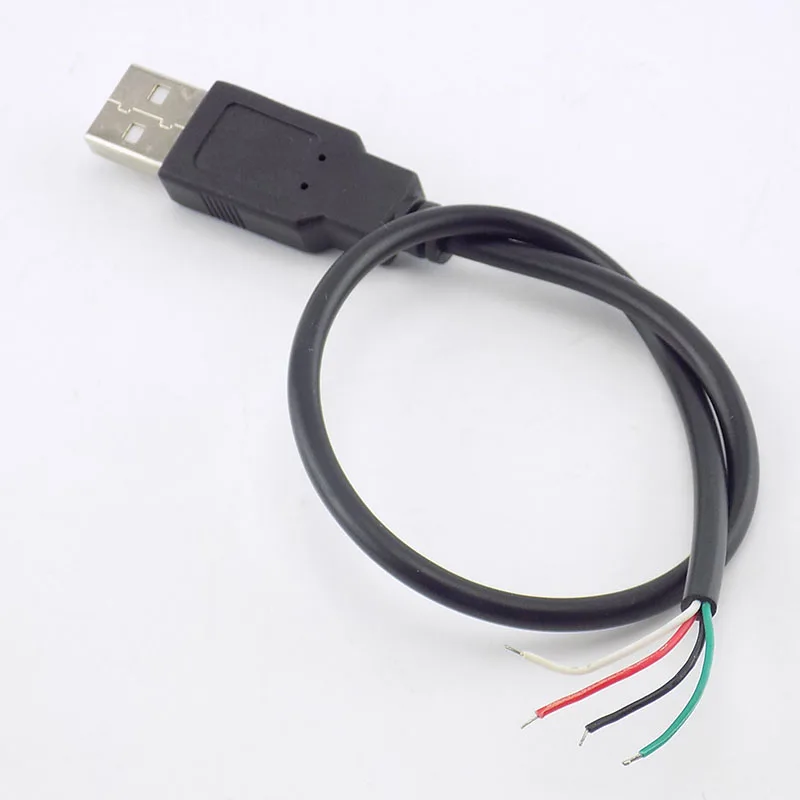 0,3/1/2 M DIY Micro USB A входящий штекер 4 Pin кабель для передачи данных, кабель разъем удлинителя Питание адаптер для usb-вентилятор устройств K13