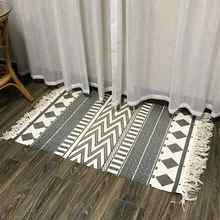 Машинная стирка ковер гобелен с принтом для спальни Ретро хлопковое белье ручной работы Домашний декор диван с кисточками ковер в скандинавском стиле