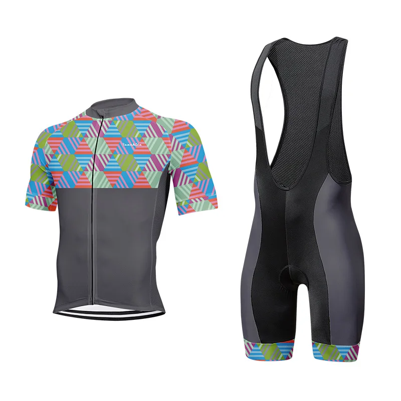 

Runchita Pro Cycling Suit Summer MTB Cycling Set bicycle Clothes Breathable Anti-UV Wear Short Sleeve Cycling Jersey Set For Men