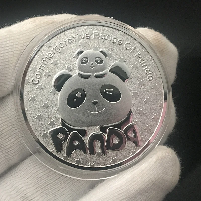 Монеты большая панда Baobao Китай искусство подарок черный и белый медведь вызов