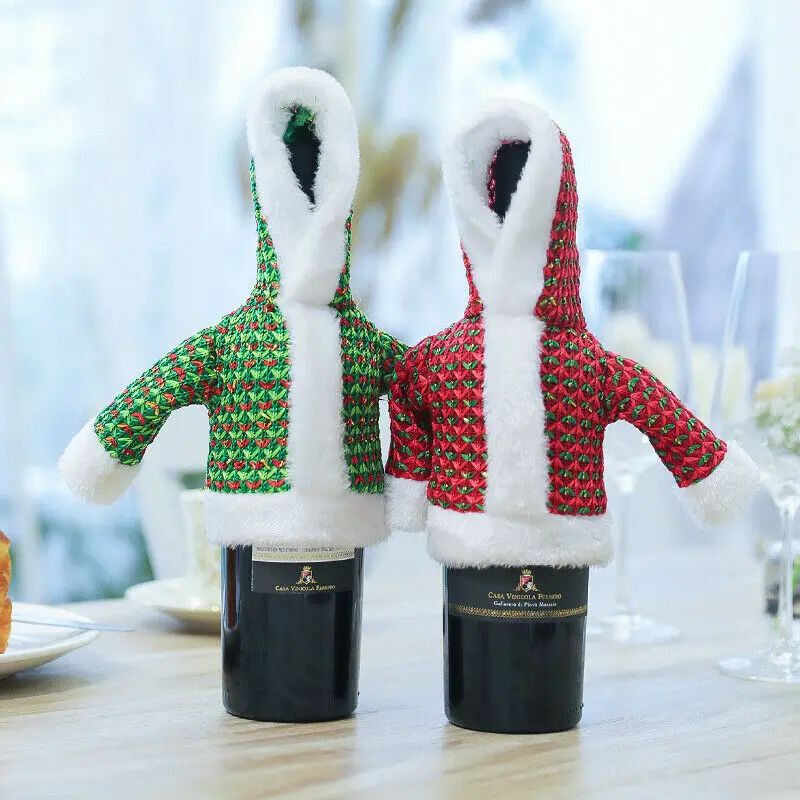 

1pc Merry Christmas Santa Wine Bottle Bag Cover Xmas Festival Party Table Decor Gift Home Holiday New Year Christmas Decoration