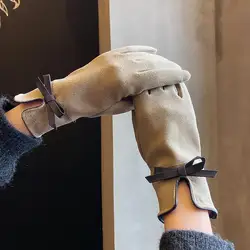 Touch Screen Gloves Solid Color Korean Guantes Invierno Plus Velvet Thickening Gloves Mittens Cold Protection Keep Warm