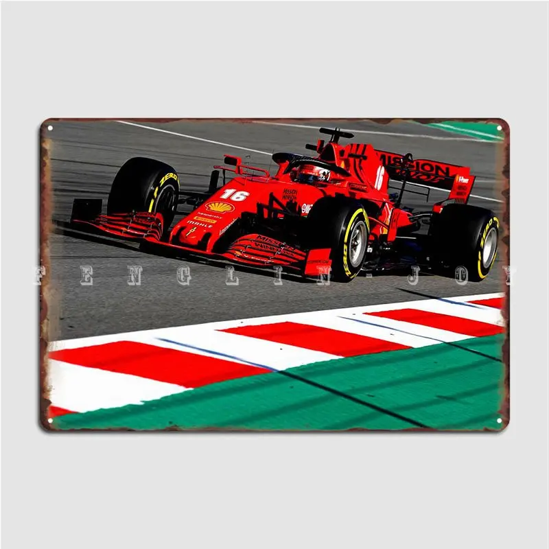 Charles Leclerc 2020 Kerbs Metal Sign Club Home Living Room Vintage Wall Decor Tin Sign Poster