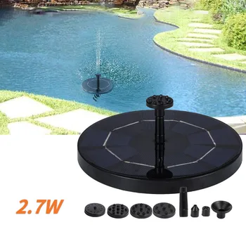 

Solar Pumps 2.7W Sun Fountain Free Standing Floating Solar Bird Bath Water Pumps for Garden 6 optional Sprayers Solar Energy g15
