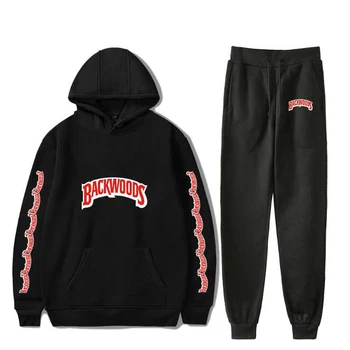 

BACKWOODS Tracksuit Men Set Autumn Men's Hooded Sweatshirt+Joggers 2 Pieces of Set Letter Printed Hooded Jacket Male Sweatsuit