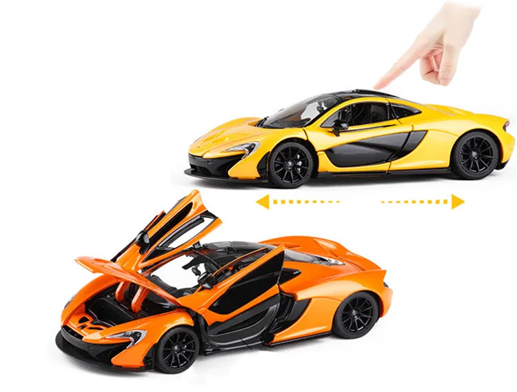 Изысканный 1:24 P1 спортивный автомобиль сплав скользящая модель, моделирование рулевое колесо связь переднее колесо Коллекция Модель