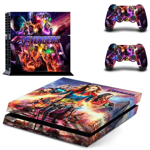 QPTM0322 Мстители эндигра полное покрытие лицевые панели наклейка для PS4 Наклейка для playstation 4 консоль и контроллеры наклейка для PS4 виниловая наклейка - Цвет: QPTM0322