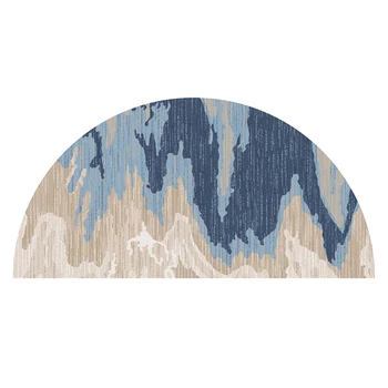 

Morocco Style Half Round Doormat Anti-slip Bath Mat Study Balcony Door Entrance Water Adsorption Carpet Living Room Carpet