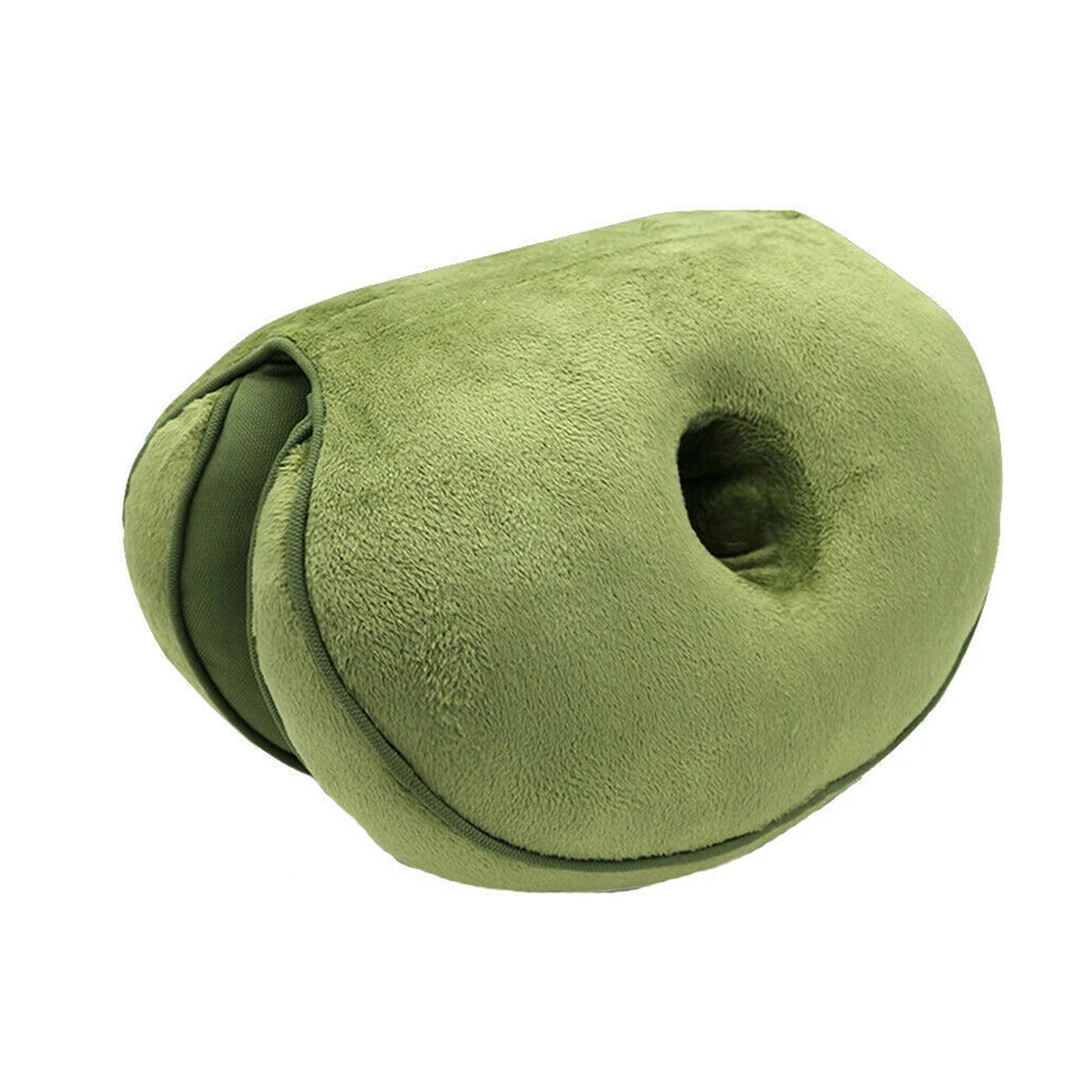Многофункциональный двойной комфорт подушка пены памяти сиденье бедра подъемник сидения Красивая Стыковая латексная подушка сиденья удобные для дома - Цвет: green