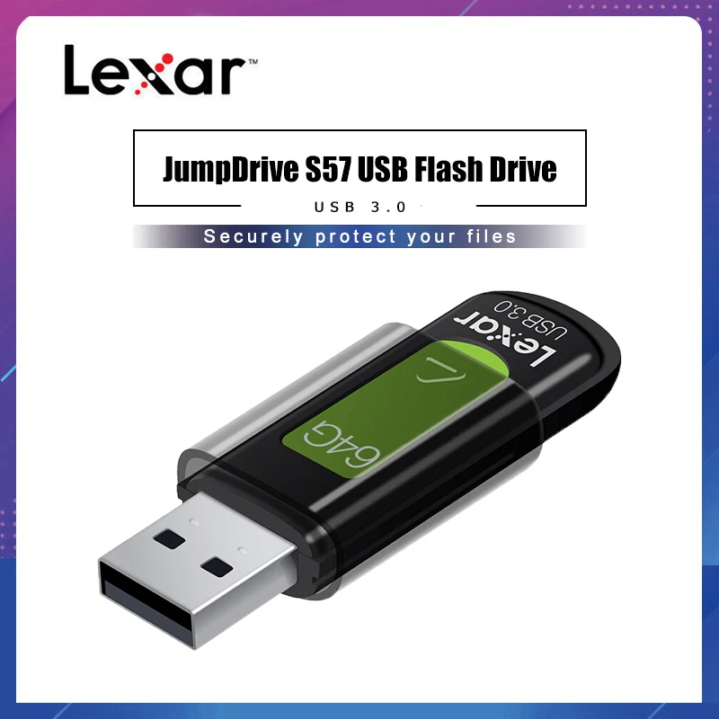 Lexar JumpDrive S57 флеш-накопитель USB 3,0 64 Гб usb флеш-накопитель 128 ГБ Флешка 32 Гб USB 16 Гб карта памяти U диск