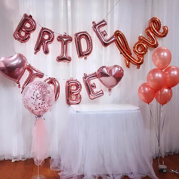 

16inch Rose Gold Bride Ballons To Be Foil Letter Balloons Wedding Bachelorette Party Engaged Party Air Globos Wedding Ballons