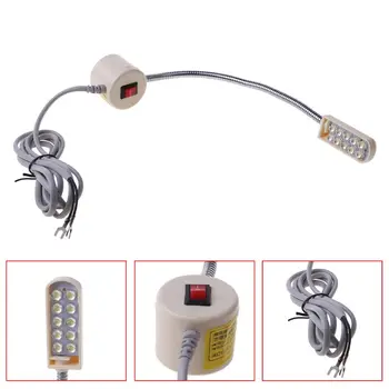 

10 LED 110-250V Magnetic Base Sewing Machine Gooseneck Working Light Lamp White 40JE