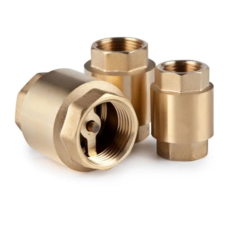 Латунная Женская наружная резьба в линии пружина вертикальный обратный клапан фитинги для патрубка насоса