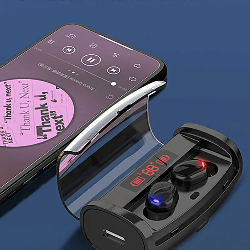 1 комплект водонепроницаемых беспроводных Bluetooth 5,0 наушники гарнитура вкладыши с зарядным устройством