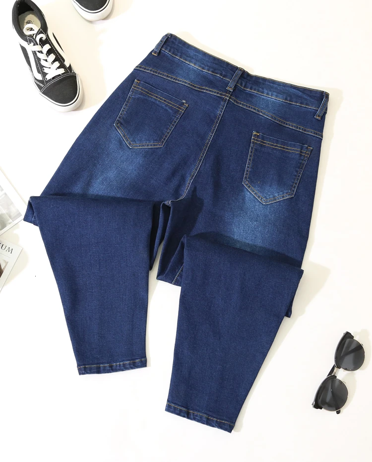 Ladies Autumn Winter plus size jeans women Harem Pants Female Simple casual High Waist trousers Jeans Fashion Legging 2 Color