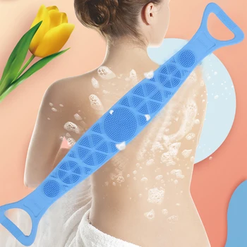 

Bath Towel Brush Exfoliating Massage With Pull Ring Shower Cloth Back Scrub Household Merchandises Scrubbers Bathroom Products