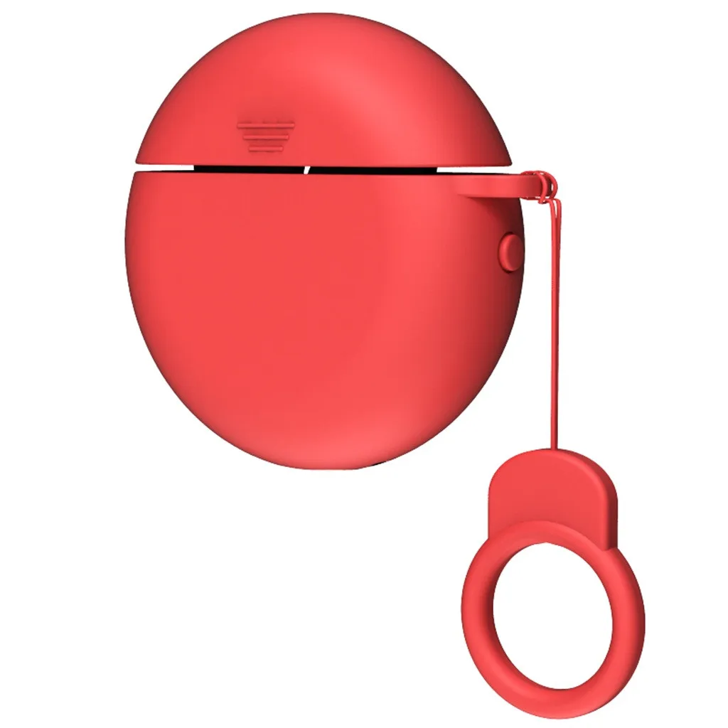 red Силиконовый защитный чехол для беспроводной зарядки для huawei Freebuds 3 - Цвет: red