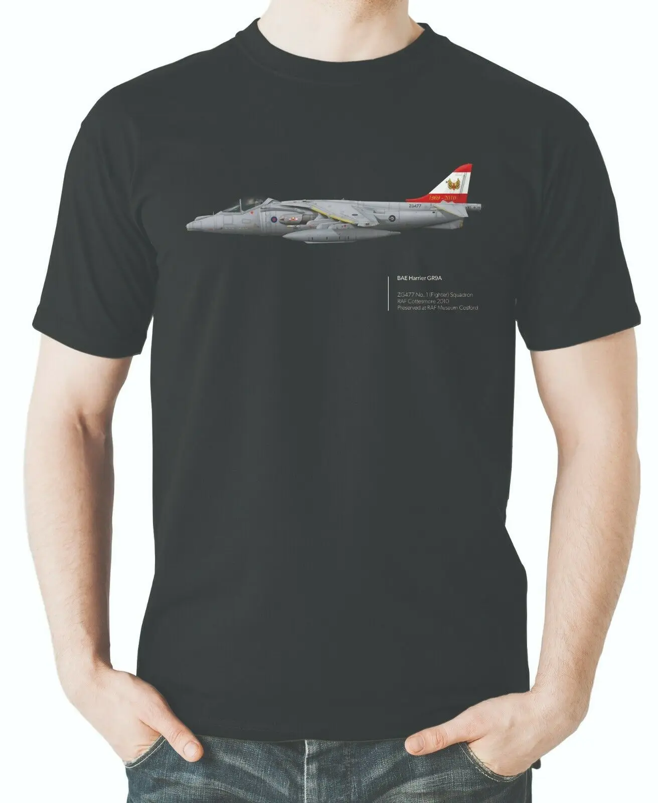 

RAF Aviation Themed BAE Harrier GR.9A STOL Fighter T-Shirt. Summer Cotton Short Sleeve O-Neck Mens T Shirt New S-3XL