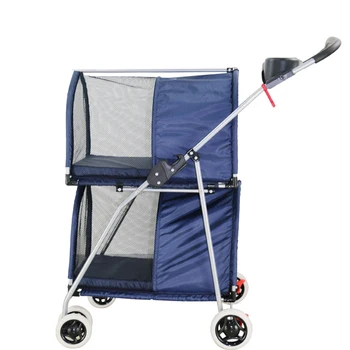 

Large Dog Pet Trolley Four-wheeled Portable Compact Foldable Dismantling and Washing Vehicle Dog Carrier Dog Carrying Box