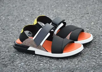 

37-46 Luxury Genuine Size Leather Summer Shoes Men Sandals Fashion Male Sandalias Beach Shoes Breathable Men Style slippers