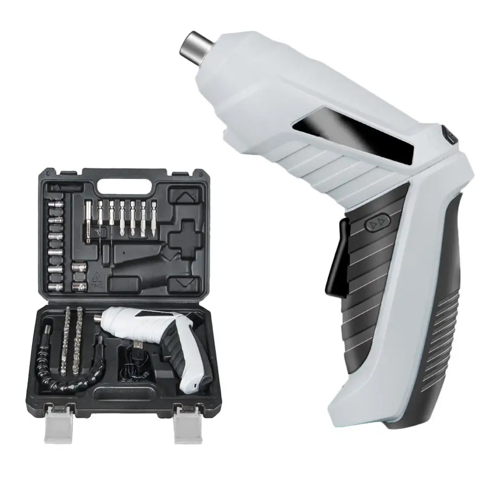 

Cordless Mini Electric Screwdriver Shape-shifting 3.6V Power Tools Rechargeable Lithium Battery Two-way Switch Home DIY Set