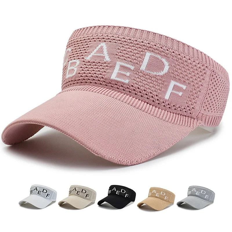 

Empty Top Visor Hat Tennis Sports Cap Men Women Sun Hats Adjustable Casual Knitted Golf Outdoor Caps Male Female Cap New