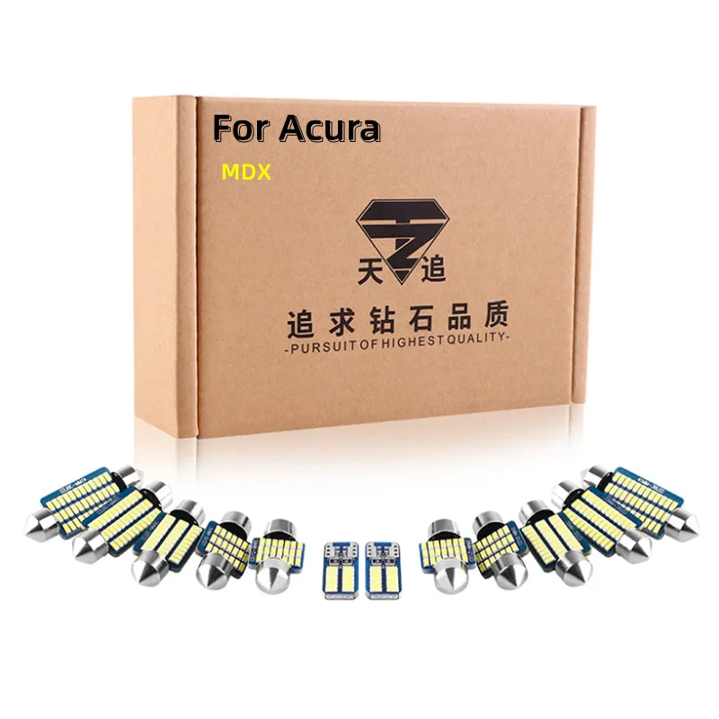 

For Acura MDX 2001-2020 Canbus Vehicle LED Interior Map Dome Trunk License Plate Lights Kit Car Lighting Accessories