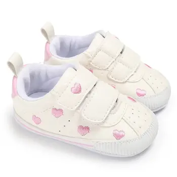 

C362 0-1 Baby Magic Stick Walking Shoes Breathable Soft Comfortable Baby Shoes Toddler Infant Baby Shoes Heart Pattern