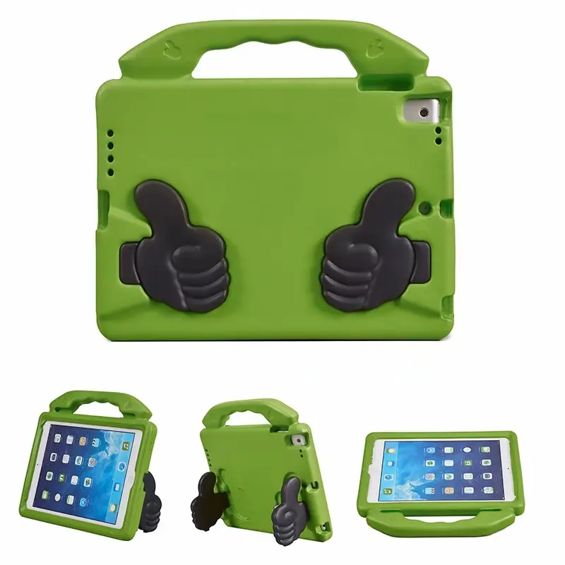 Стильный детский удобный чехол для iPad 9,7, модель A1893 A1954 A1822 A1823, ударопрочный чехол из пены EVA+ пленка - Цвет: Зеленый