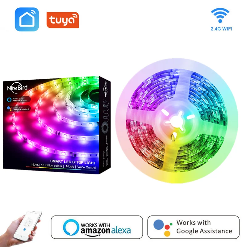 Gosund 10m Tuya Smart Led Strip Rgb Colored Changeable Lighting Smart Led Light Wifi Remote
