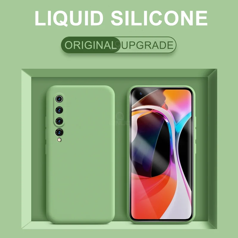 Тонкий жидкий силиконовый чехол для Xiaomi Mi 11 10T 10 Pro 9 8 CC9 E 9T Note Lite 6 5X Mix 2 3 POCO F3 M3 |
