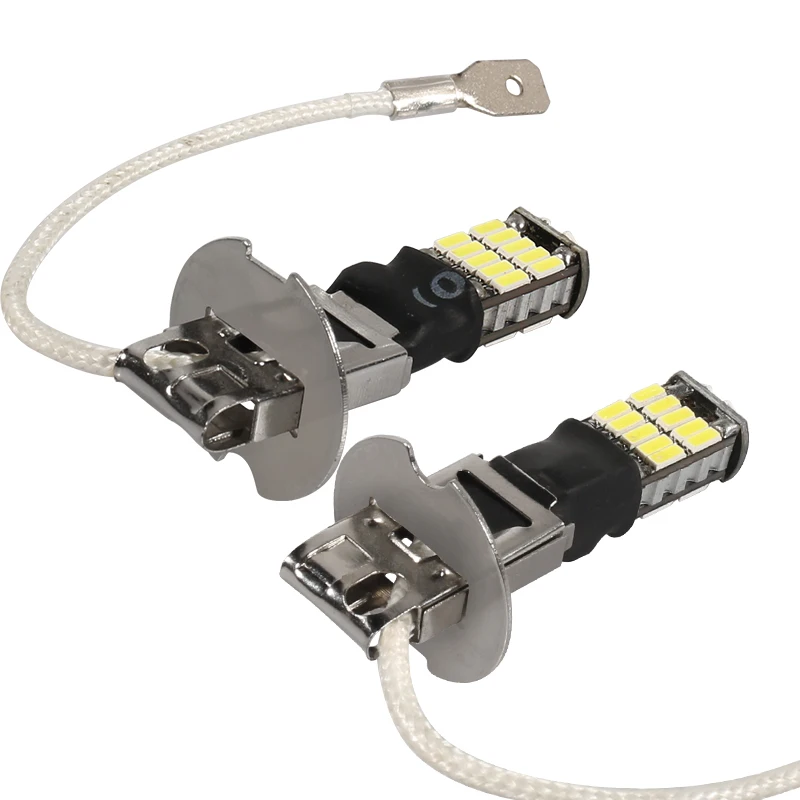 HYZHAUTO 2 шт. H3 светодиодный Противотуманные фары белый 26 SMD 4014 светодиодный лампы для Противотуманные фары дневные фары лампы дневного света фара 6000K DC12V