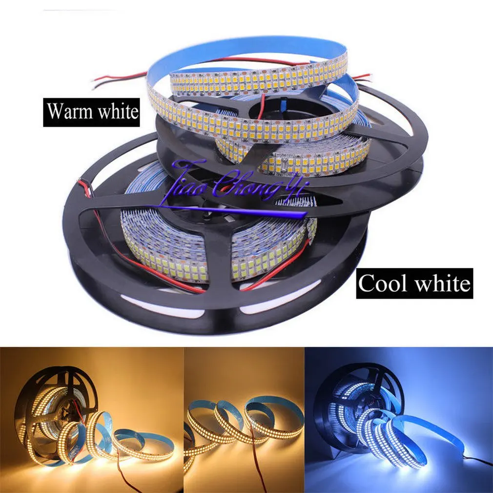 

5 Meters Super Bright 480 Led / M 2400 Led / 5 M 2835 Warm White / Cool White 12 V Double Row Flexible Led Strip