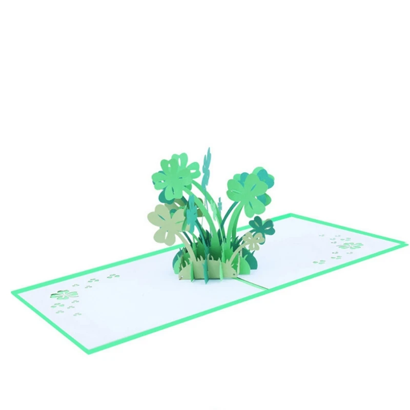  3D Pop Up Greeting Card Clover Birthday Wedding Valentine Anniversary Invitation D08D - 4.00036E+12