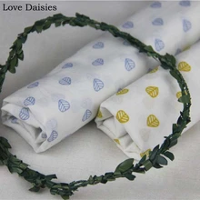 Хлопок, белый свежий желтый синий листья, напечатанные мягкие тонкие ткани для DIY ручной работы, летняя одежда, рубашка, платье, блузка