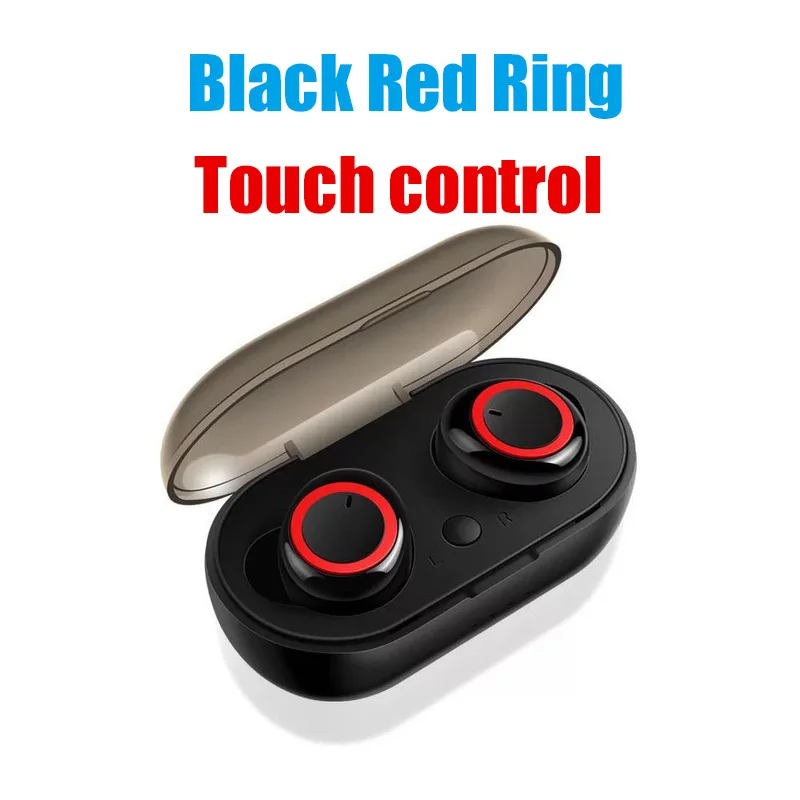 Black red Ring T Беспроводные Bluetooth наушники TWS 5,0 bass air наушники спортивные гарнитуры с микрофоном для iphone xiaomi dots PK T1 pro gt1 tws - Цвет: Black red Ring T