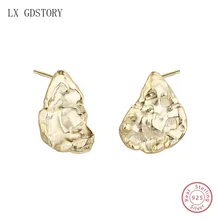 Новые серьги для женщин, серьги, ювелирные изделия из стерлингового серебра S925 пробы, серьги-гвоздики, необычные серьги, Золотые серьги, модные украшения для ушей