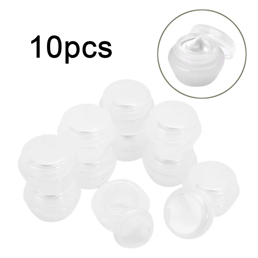 10pcs Good Sealing Translucent Empty Cosmetic Face Skin Cream Container Refillable Jar Sub-Bottling Sample Makeup Tool | Красота и
