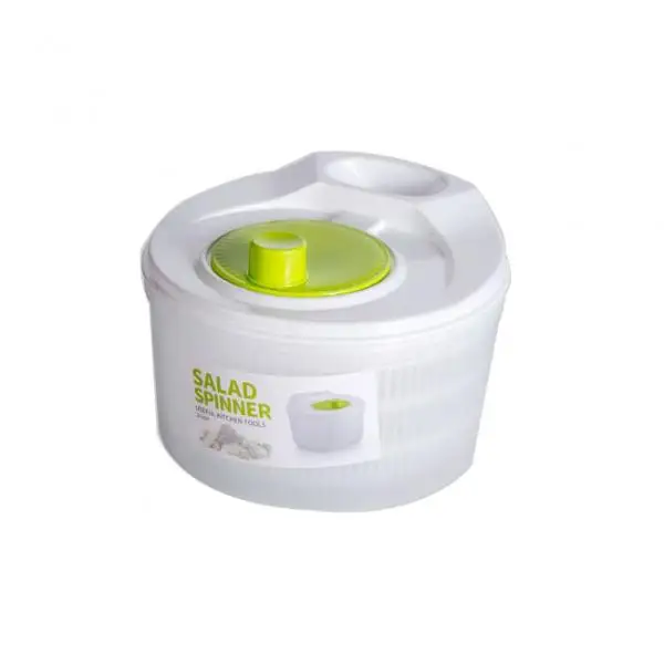 Salad  Quick Dry Anti-Wobble Tech Multi-Use Keeper Crisper Shaker, Easy One-Hand Pump Operation, Compact Storage